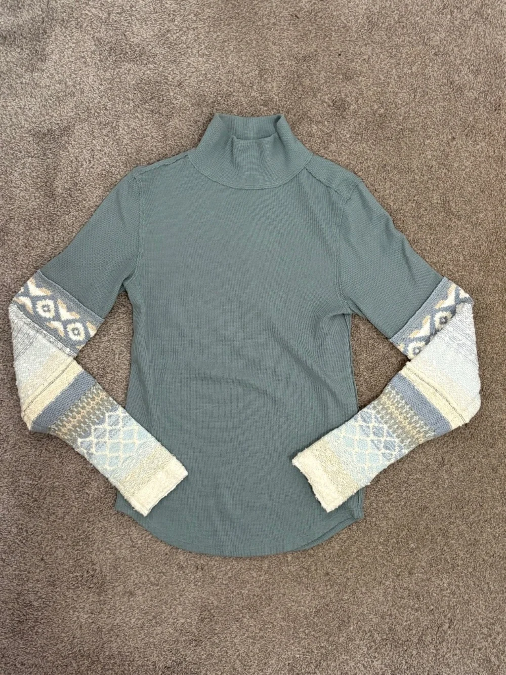 Free People Mock Neck Long Sleeve Top Medium